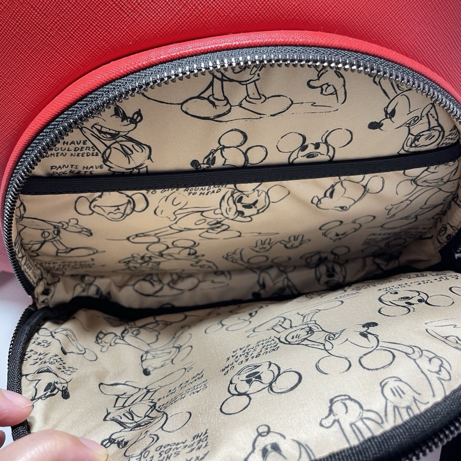 New *Rare* Disney Baby Freshly Picked Mickey Anaheim Rouge Red Diaper Backpack — image 6 of 8